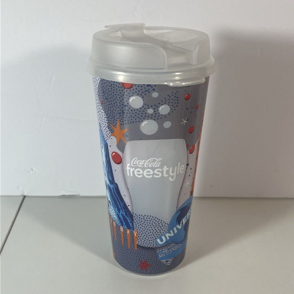 Universal Studios Freestyle Tumbler Souvenir Cup Refillable Coca-Cola Parks Mug
